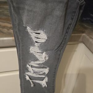 Straight American Eagle Distressed Jeans